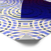 Rood, wit en blauw, fijn fractal art poster (Hoek)