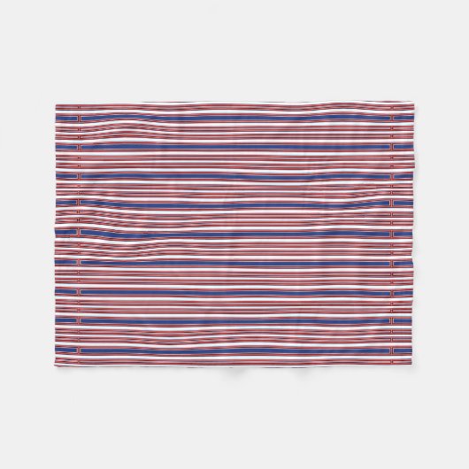 Rood wit en blauw fleece deken (Voorkant (Horizontaal))