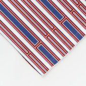 Rood wit en blauw fleece deken (Hoek)