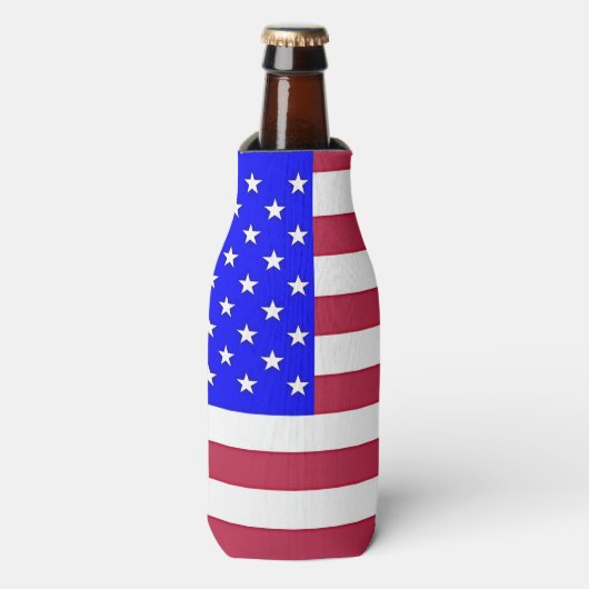 Rood, wit en blauw flesjeskoeler (Fles Voorkant)