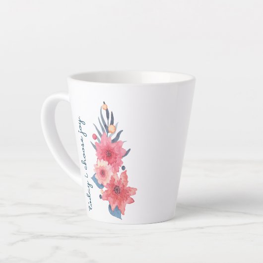 Rood, wit en blauw Florentijns ontwerp Latte Mok (Linkerhoek)