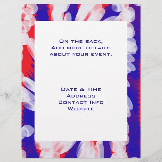 rood wit en blauw flyer (Achterkant)