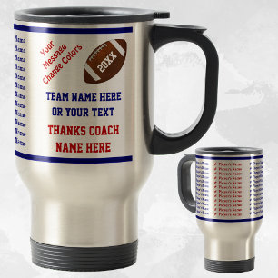Rood, Wit en Blauw, Football Coach Gift Ideas, Reisbeker
