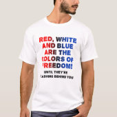 Rood wit en blauw Funny Tshirt (Voorkant)