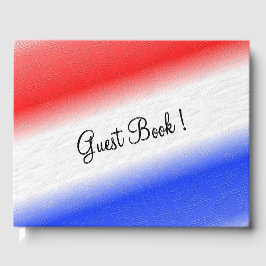 Rood wit en blauw gastenboek
