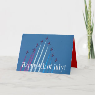 Rood, wit en blauw, gelukkig 4 juli! kaart