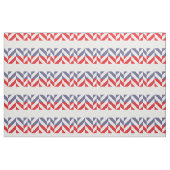 Rood wit en blauw Geometric ZigZag Stof (Fat Quarter)
