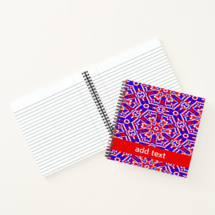 Rood, wit en blauw geometrisch notitieboek