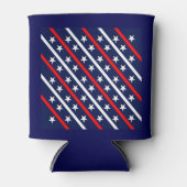 Rood wit en blauw gepatterde Koelbox Blikjeskoeler (Voorkant)