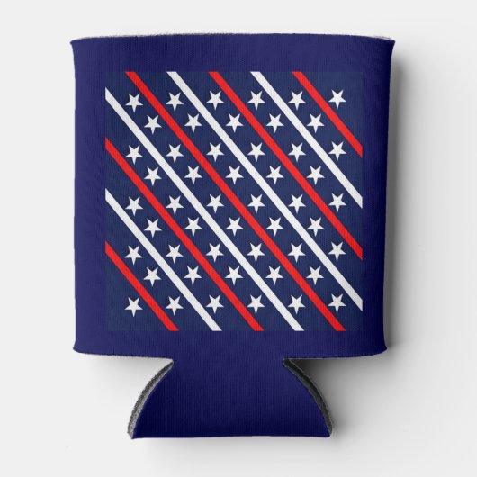 Rood wit en blauw gepatterde Koelbox Blikjeskoeler (Voorkant)