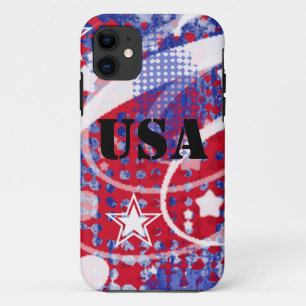 Rood, wit en blauw, gepersonaliseerd Case-Mate iPhone case