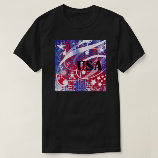 Rood, wit en blauw, gepersonaliseerd t-shirt (Design voorkant)