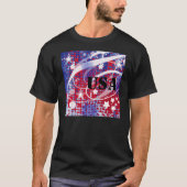 Rood, wit en blauw, gepersonaliseerd t-shirt (Voorkant)