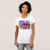 Rood, wit en blauw, gepersonaliseerd t-shirt (Voorkant volledig)