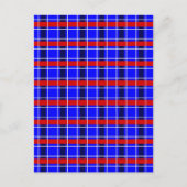 Rood, Wit en Blauw Geplakt Briefkaart (Voorkant)