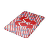 Rood, wit en blauw geplakt met Teenslippers Badmat (Gekanteld)