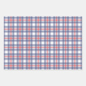 Rood, wit en blauw gepleisterd inpakpapier (Voorkant 3)