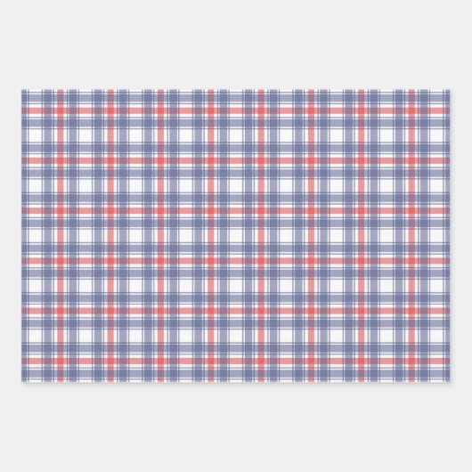 Rood, wit en blauw gepleisterd inpakpapier (Voorkant 3)