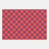 Rood, wit en blauw gepleisterd inpakpapier (Voorkant)