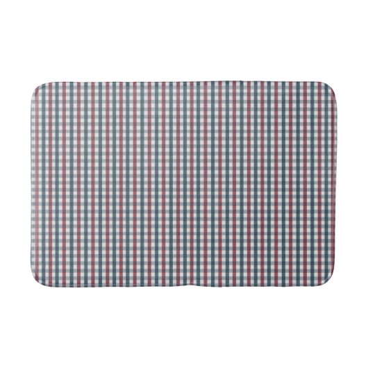 Rood, wit en blauw geruit badmat (Voorkant)