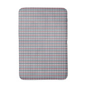 Rood, wit en blauw geruit badmat (Voorkant Verticaal)