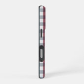 Rood, wit en blauw geruit Monogram iPhone Hoesje (Rechterkant)