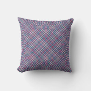Rood Wit en Blauw Geruit Omkeerbaar Modern Landeli Kussen