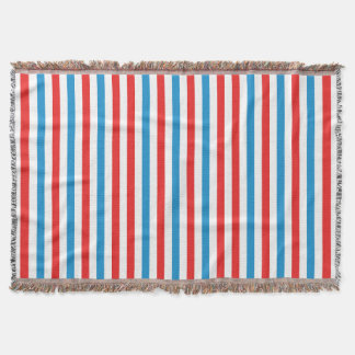 Rood wit en blauw gestreept deken