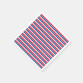 Rood, Wit en Blauw Gestreept Document Bord Servet (Hoek)