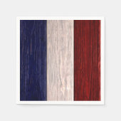 Rood, wit en blauw gestreept hout servet (Voorkant)
