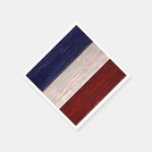 Rood, wit en blauw gestreept hout servet (Hoek)