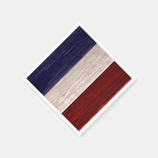 Rood, wit en blauw gestreept hout servet (Hoek)