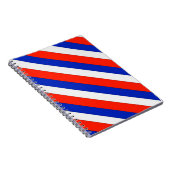 Rood wit en blauw gestreept notitieboek (Rechterzijde)