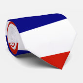 Rood wit en blauw gestreept Stropdas (Opgerold)