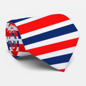 Rood wit en blauw gestreept Stropdas (Opgerold)