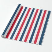 Rood Wit en Blauw Gestreepte Cadeaupapier (Uitgerold)