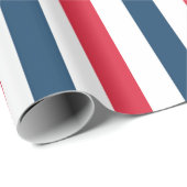 Rood Wit en Blauw Gestreepte Cadeaupapier (Rol Hoek)