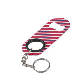 Rood, Wit en Blauw Gestreepte Flesopener Mini Flessenopener (Achterkant Gekanteld)