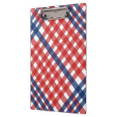 Rood Wit en Blauw Gingham Plaid Klembord (Links)