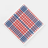 Rood Wit en Blauw Gingham Plaid Servet (Hoek)