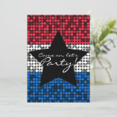 Rood wit en blauw glam, aangepast kaart (Staand voorkant)