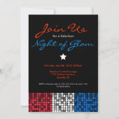 Rood wit en blauw glam, aangepast kaart (Achterkant)