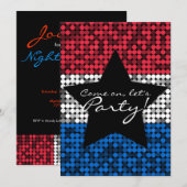 Rood wit en blauw glam, aangepast kaart (Voorkant / Achterkant)