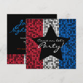 Rood wit en blauw glam, aangepast kaart (Voorkant / Achterkant)