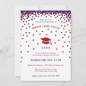 Rood-, wit- en blauw-graduatiepartij kaart (Voorkant)