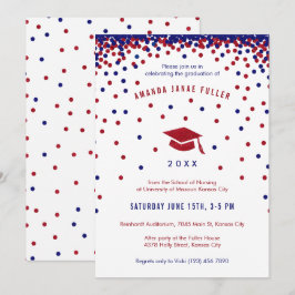 Rood-, wit- en blauw-graduatiepartij kaart