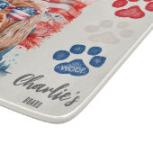 Rood Wit en Blauw Grappige Cocker Spaniel Hondensn Snijplank (Hoek)