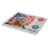 Rood Wit en Blauw Grappige Cocker Spaniel Hondensn Snijplank (Hoek)