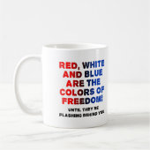 Rood Wit en Blauw Grappige Mok (Links)