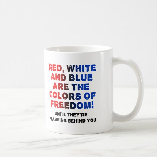 Rood Wit en Blauw Grappige Mok (Rechts)